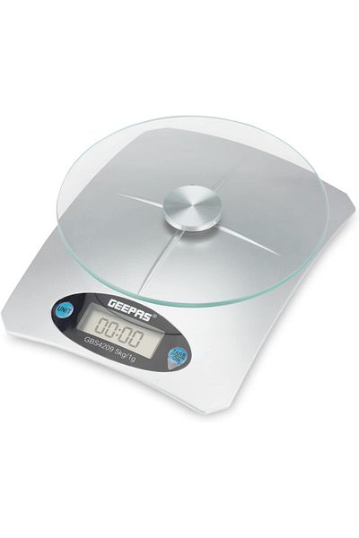 Generic Geepas Gbs4209,Geepas Digital Kitchen Scale 5Kg Capacity, White,