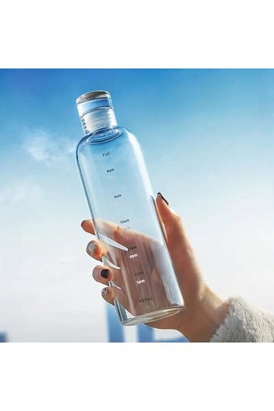 Generic Leakproof Sports Water Bottle BPA Free,Transparent 500 ml Water Bottle for Outdoor Activities