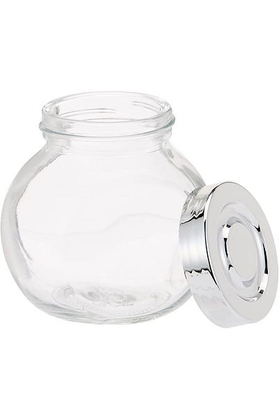 Generic IKEA RAJTAN Spice jar, Glass, Aluminum Color 400.647.02, 1-Pack(4-Count), Clear