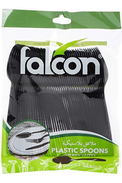 Falcon Heavy Duty Black Plastic Tableware Spoon