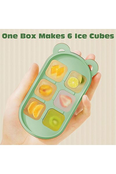 Generic Azonee Bear Shaped Silicone Ice Cube Trays With Lids - Reusable Mini Ice Cube Molds for Chilling Dr