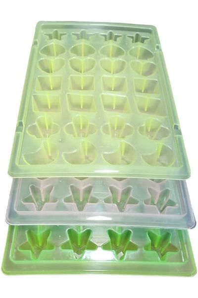 Generic 3 PCS Ice Cube Tray Star, Heart, Square, Leaf, Moon shape 28 Each(3 * 28) Ice Maker Tray Making Ice