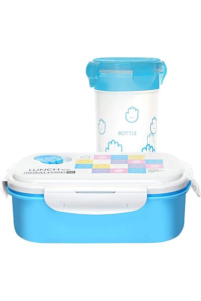 Generic Royalford Lunch Box With Water Bottle, Multiple Color, Rf-4396