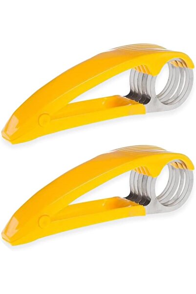 Arabest 2-Pack Stainless Steel Banana Slicer, Fruit Vegetable Cutting Tool fo...