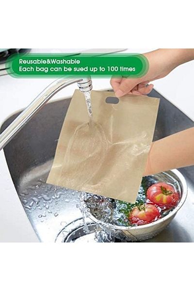 Generic Khazna Toaster Bags, 12 Pack Reusable Nonstick Toast Bags for Heat Resistant, 3 Sizes Sandwich Toas