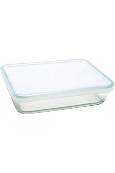 Pyrex rectangular glass dish with plastic lid, 1.5 L - 242P000/6146