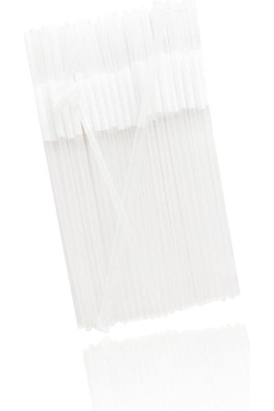 Generic Sweet seven Clear Disposable Bendy Straws - 10.2" Long, 0.23'' Diameter - 100 Pcs - BPA-Free