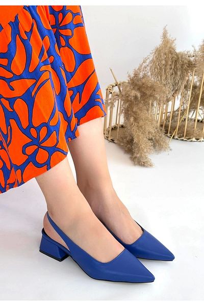 DOWNMOOD Morji Blue Skin Heeled Shoes