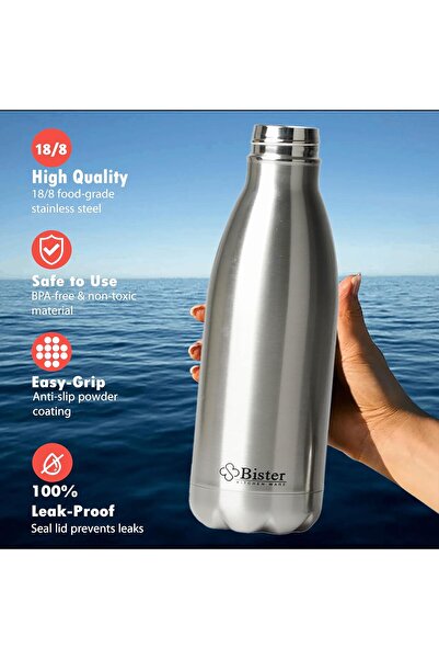 Bister Insulated Stainless Steel Water Bottle, 750 ML, Matt Polishing