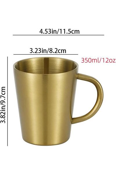 Generic SYOSI Drinking Mug, Stainless Steel Double Wall Coffee Mug, 350ml/12Oz Insulated Tea Mug for Cold &