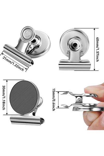 Generic GNAFOTU 10 Pack Heavy Duty Refrigerator Magnet Clips, Fridge Magnets Strong Clips Magnets for Fridg