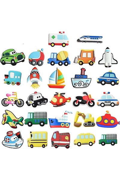 Generic WEZCHUGHAOL Fridge Magnets For Toddlers, Transports Rubber Refrigerator Magnets For Kids Aircraft,