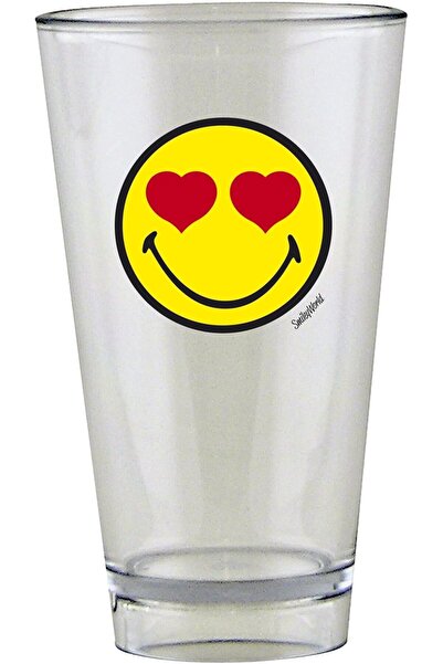 Zak Designs Smiley Glass Tumbler Love