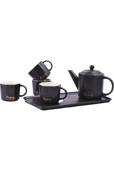 Generic Luxury tea set made of strong ceramic with gold edges from Home Conce...