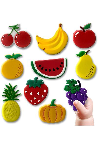 Generic X spring Refrigerator Magnets, 10 Pcs Fridge Magnets for Kids, Cute Fruits Cartoon Magnet, Fridge R
