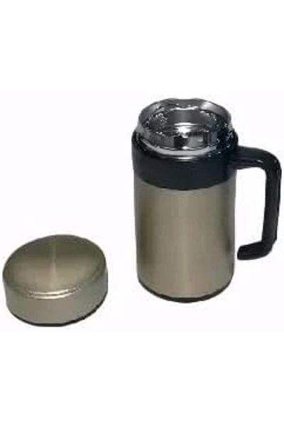 Generic B&D Insulated Travel Mug with Handle, 3-Piece Set, Stainless Steel Filter, Bronze