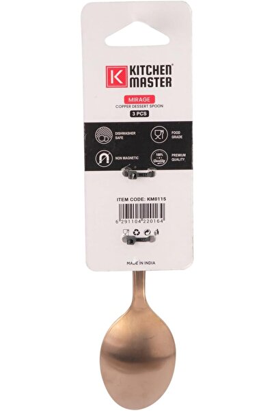 Kitchen Master Copper Dessert Spoon KM0115, Pack of 3, Mirage