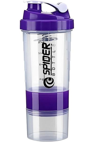 Generic ALCOACH Shaker Bottle Protein spider Bottles with Storage and Mix Ball, 16OZ Sports Water Bottle wi