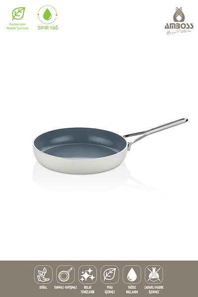 Amboss Sera Nova Fireproof Non-Stick Ceramic Pan 28 cm – White