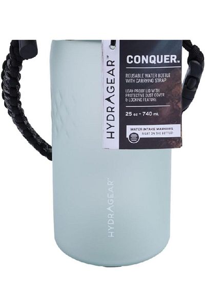 Generic Hydragear Conquer Reusable Water Bottle with Carrying Strap Light Blue 740ml AC55290