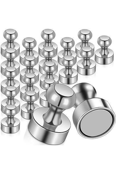 Generic FPMYB 20Pcs Fridge Magnets Small Round Refrigerator Magnets, Strong Push Pin Magnets, Neodymium Mag