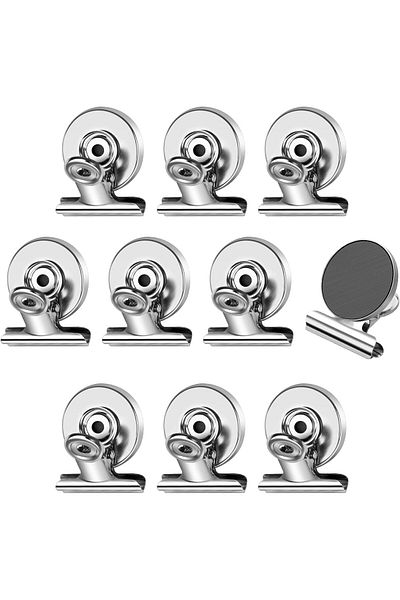 Generic GNAFOTU 10 Pack Heavy Duty Refrigerator Magnet Clips, Fridge Magnets Strong Clips Magnets for Fridg