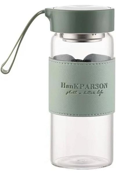 Generic Clear Plastic Water Bottle with Blue Sleeve, 22 oz to 24 oz Capacity (GREEN)