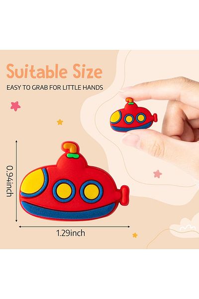 Generic WEZCHUGHAOL Fridge Magnets For Toddlers, Transports Rubber Refrigerator Magnets For Kids Aircraft,