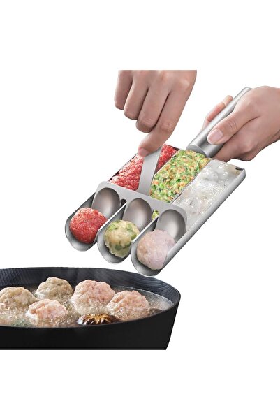 Arabest صانعة كرات اللحم الثلاثية المصنوعة من الفولاذ المقاوم للصدأ، أدوات طه...