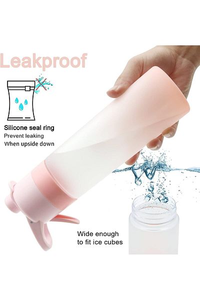 Generic Aputue Mist Spray Water Bottle, Reusable Bottles with Mist and Sip Functionality, 2 in 1 Sports Wat