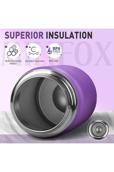 Generic Milifox Stainless Steel Water Bottle - 350ml Double Walled Insulated Bottles with Bpa Free Wide Mou