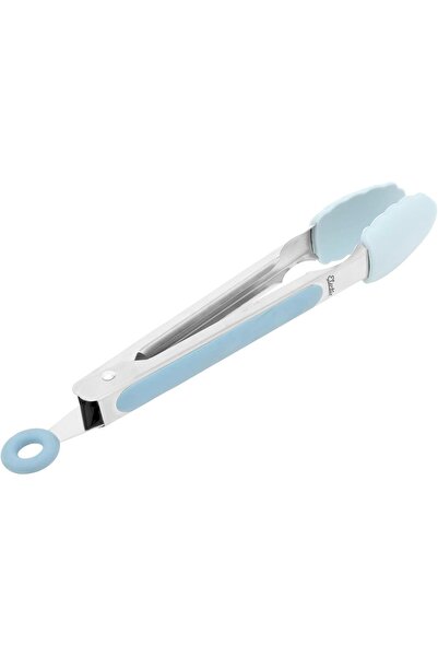 Electus 22.9 cm Non-Stick Silicone Serving Tongs, Light Blue