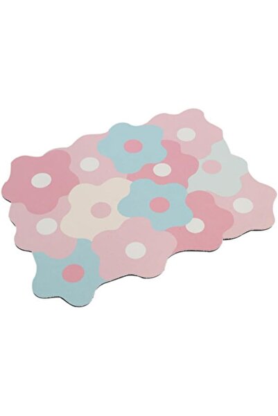 COOYA Dish Drying Mat, Flower Kitchen Drain Mat, Tabletop Tableware Dry Mat Cup Mat, Wash Free Tea Table B