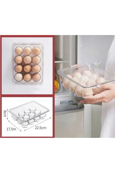 Generic Acrylic Egg Organizer for Preserving, Organizing and Storing Eggs in the Refrigerator 12 Eggs