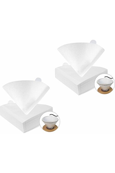 MIBRU مرشحات قهوة مخروطية V60، مقاس 02 (2-4 أكواب)، طبيعية غير مبيضة، عبوة من 200