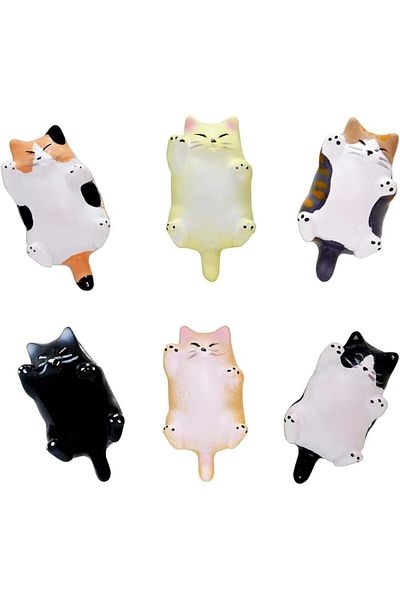 Generic Yalucky Cat Fridge Magnets Cute Magnets Funny Kitty Kitchen Decor Refrigerator Magnets Ornament Per