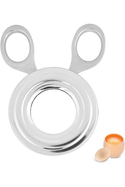 Arabest فتاحة بيض من الفولاذ المقاوم للصدأ مختومة بشعار بسكويت البيض، فتاحة ب...