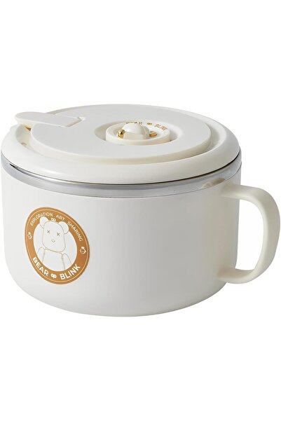 Generic Ramen Bowl, 304 Stainless Steel Canteen Rice Bowl with Lid, Insulatio...