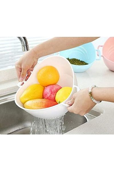 Generic Co Arma Double Handle Rice Washing Machine Basket Kitchen Rice Wash Sieve Strainer