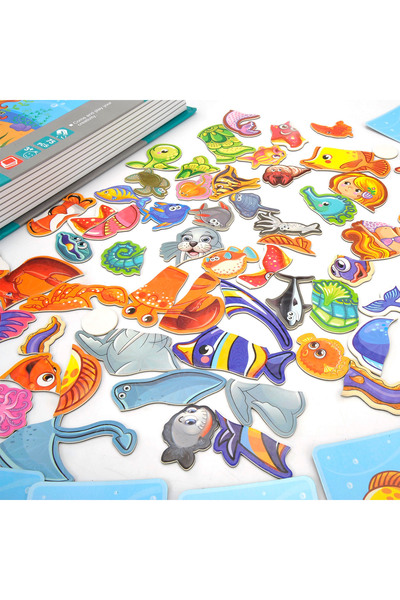 sallma Magnetic puzzle book for children – Marine Figures