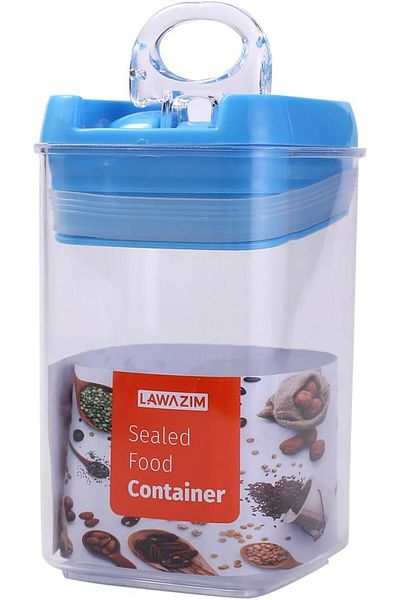 Generic Lawazim Sealed Food Container -7x12.5cm-Square Blue- Leak-Proof BPA-Free Plastic Container for Food
