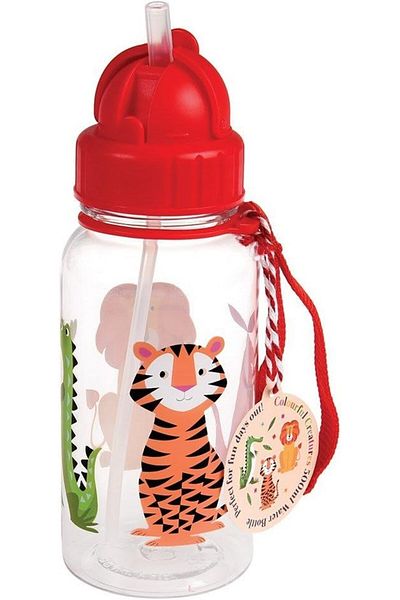Generic Rex London Colourful Creatures Water Bottle for Kid's, 500 ml Capacity, Transparent