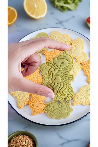 Generic Sweet seven Delightful 3D Unicorn Cookie Cutter Set - 8-Piece Stamper Kit for Kids' Parties and Fes