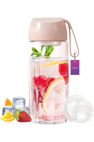 Generic pyebe Sports Water Bottle, Plastic Fitness Cup w/Filter Scale, Leak-Proof, Juice Cup w/Portable Car