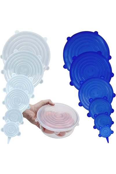 Generic Luksyol CAZADORA Silicone Stretch Lids - 12 Pack Reusable Food Covers for Containers, Dishes, Bowls