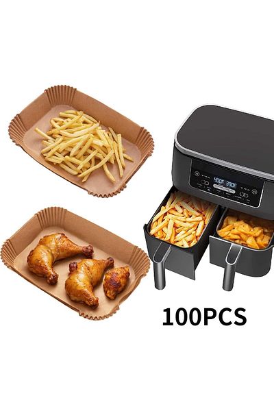 Generic 100PCS Food Grade Parchment Liners for Ninja DZ201, Ninja Foodi Liners, Disposable Ninja Dual Recta