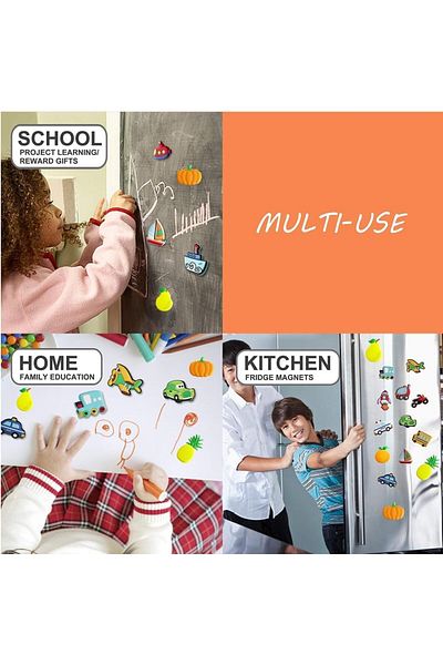Generic Hepiide 11 Pcs Fridge Magnets for Kids,Cartoon Fruit Refrigerator Magnets Stickers,Whiteboard Offic