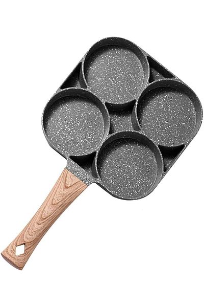 Generic SHOWAY Nonstick Egg Frying Pan of 4 Cups, Healthy Granite Heart Breakfast Pan Saucepan Pancake for
