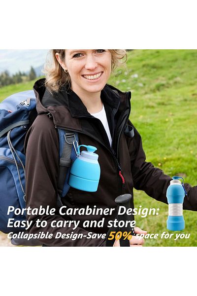 Generic NALACAL Collapsible Sports Water Bottle, Silicone Foldable Portable Travel Water Bottle, Outdoor Wa