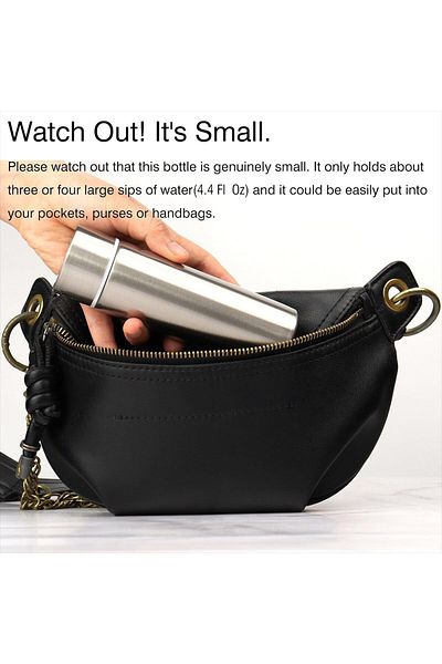 Generic Tazweeq Cute Small Water Bottle, Mini Slim Flask for Women, Portable Mini Water Bottle, Vacuum-Insu